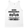 never underestimate an old man who was born in november Tank Top