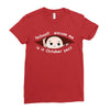 October Peeking Out Baby Boy Ladies Fitted T-Shirt