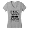 Born In April Women's V-Neck T-Shirt