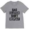 gas clutch shift repeat V-Neck Tee