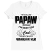 I'm Called Papaw Because I'm Way Too Cool To Be Called Grandfather Ladies Fitted T-Shirt
