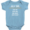 July Girl Baby Onesie