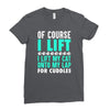cat cats lift lifting fitness Ladies Fitted T-Shirt