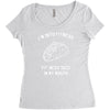 fitness fit taco in my mouth funny food eating healthy exercise gym Women's Triblend Scoop T-shirt