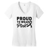 Proud To Wear Pink Women's V-Neck T-Shirt