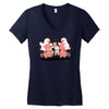 piggybacks and chicken fights Women's V-Neck T-Shirt