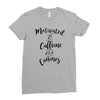 motivated by caffeine and canines Ladies Fitted T-Shirt