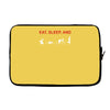 eat, sleep &amp; train triathlon sports, gym, athletic Laptop sleeve
