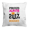 Class of 2017 Proud Auntie Graduation Throw Pillow