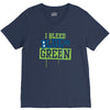 i bleed blue and green V-Neck Tee