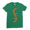 helix of heroes funny retro sci fi superhero symbol cool logo Ladies Fitted T-Shirt