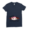 December Peeking Out Baby Girl Ladies Fitted T-Shirt