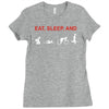 eat, sleep &amp; train triathlon sports, gym, athletic Ladies Fitted T-Shirt