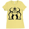 big tough gorilla musculine Ladies Fitted T-Shirt