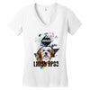 who loves lhasa apso Women's V-Neck T-Shirt