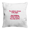 drink wine in ractangle Throw Pillow