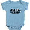 baby not midget do not toss Baby Onesie