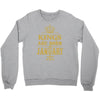kings are born in january Crewneck Sweatshirt