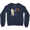 Astronaut Celebrating Independence  Day at 1776 Crewneck Sweatshirt