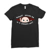 January Peeking Out Baby Boy Ladies Fitted T-Shirt