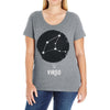 Virgo Zodiac Sign Minimal Design Ladies Curvy T-Shirt