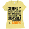 Strong Independent Motivated Aries Ladies Fitted T-Shirt