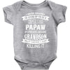 Super Cool Papaw Of A Freaking Awesome Grandson Baby Onesie