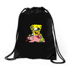 zombie spongebob Drawstring Bags