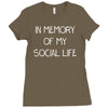 in memory of my social life Ladies Fitted T-Shirt