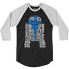 r2d2 typography 3/4 Sleeve Shirt