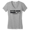 getting drunk please wait Women's V-Neck T-Shirt