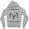 ugly deer christmas Zipper Hoodie