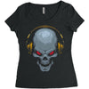 skull Women's Triblend Scoop T-shirt