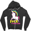 gay pride f#ck younicorn funny rude unicorn Zipper Hoodie