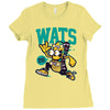 wats (2) Ladies Fitted T-Shirt