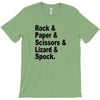 rock paper scissors lizard spock big bang theory geek nerd gift t shir T-Shirt