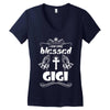 I Am One Blessed Gigi Women's V-Neck T-Shirt