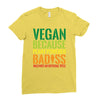 vegan because plant powered badiss was not an offical title Ladies Fitted T-Shirt
