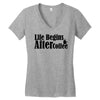 life begins after coffee Women's V-Neck T-Shirt
