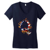 American Flag Q Women's V-Neck T-Shirt