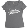sunday funday (white) Women's Triblend Scoop T-shirt