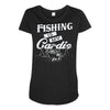fishing is my cardio Maternity Scoop Neck T-shirt