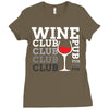 Wine Club pub Ladies Fitted T-Shirt