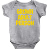 grown adult person Baby Bodysuit