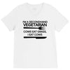 i'm a secondhand vegetarian. cows eat grass, i eat cows. V-Neck Tee