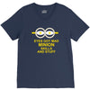 new mens womens kids eye got mad minion skills and stuff funny novelty V-Neck Tee