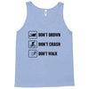 Don't drown crash walk Tee Swim Bike Run Triathle Tank Top