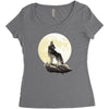 howl at the moon Women's Triblend Scoop T-shirt
