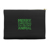 merry christmas ya filthy animal Accessory Pouches