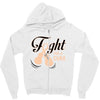 Fight For a Cure Uterine Cancer Awareness Zipper Hoodie